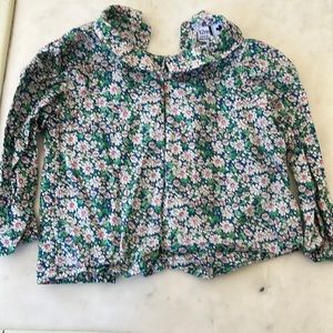 Busy Bees floral button back blouse 12M